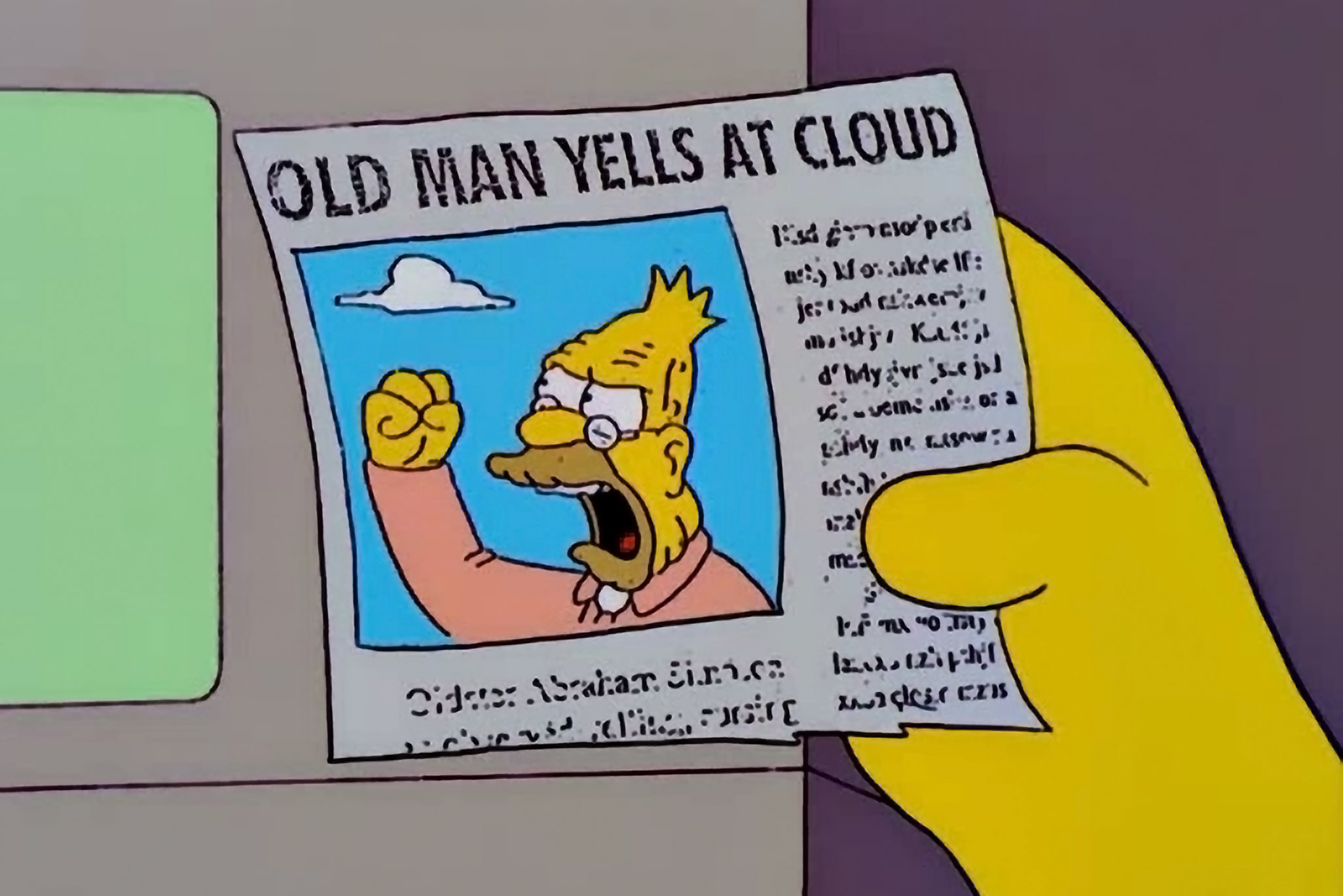 The Angry Photographer: aka 'Old Man Yells at Cloud' - Mark Galer'Old Man Yells at Cloud' - Mark Galer